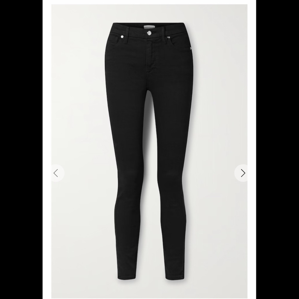 Good American Good Legs black high-rise skinny jeans